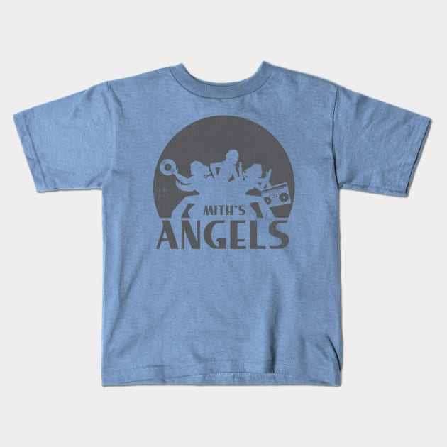 Mith's Angels - Charcoal Kids T-Shirt by AmokTimeArts